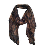 black-scarf-floral-leaf-print-design