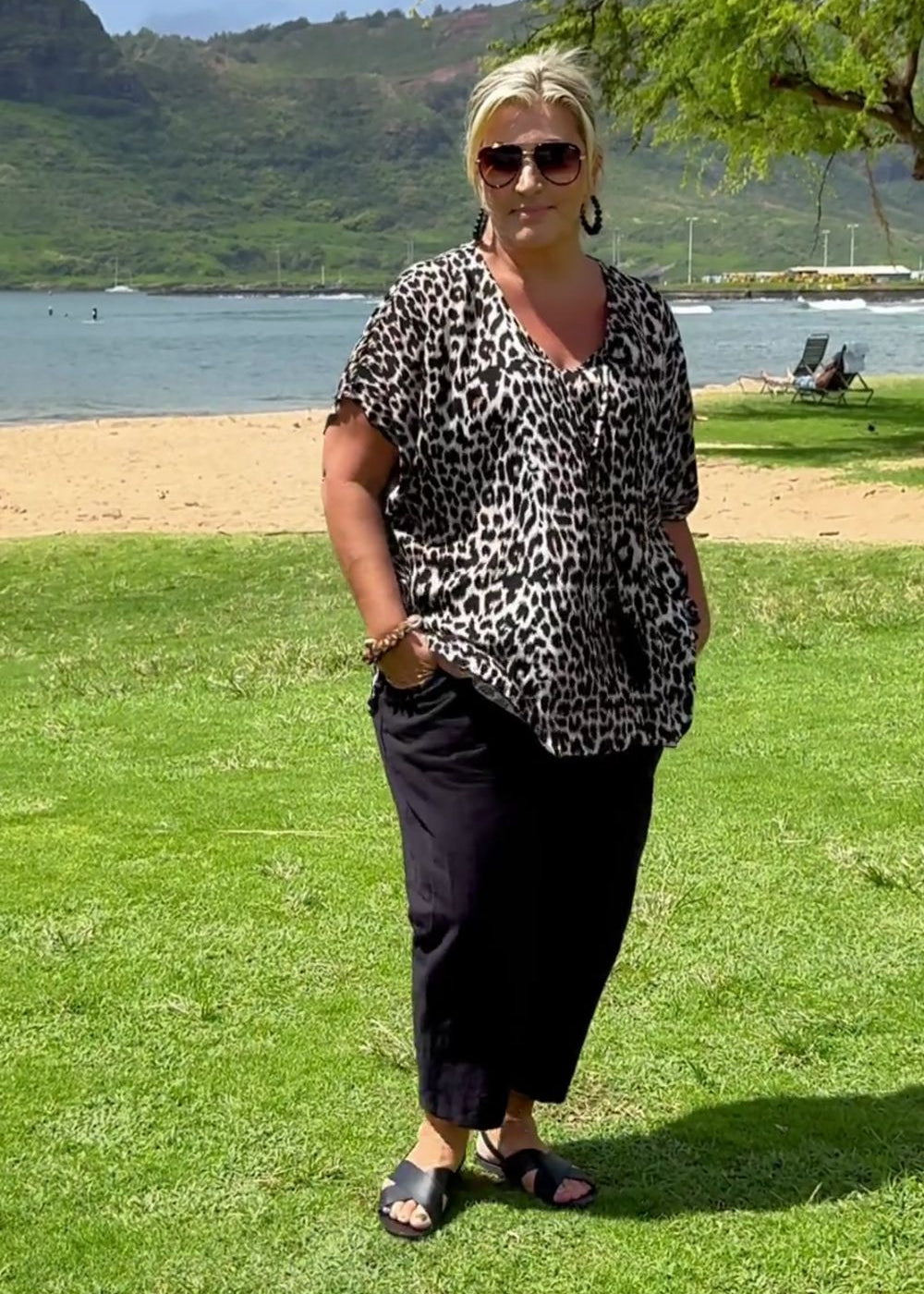kaftan-top-leopard-black-cotton-pants-outfit-set