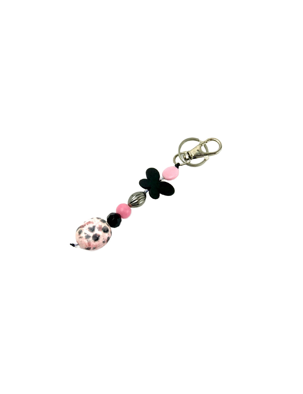 keyring-black-butterfly-beads