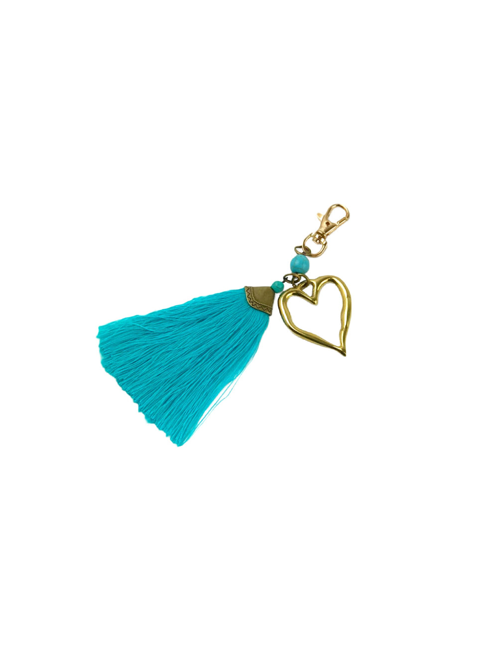 keyring-heart-turquoise-tassel