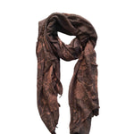 khaki-scarf-floral-leaf-print-design