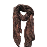 khaki-scarf-floral-leaf-print-design