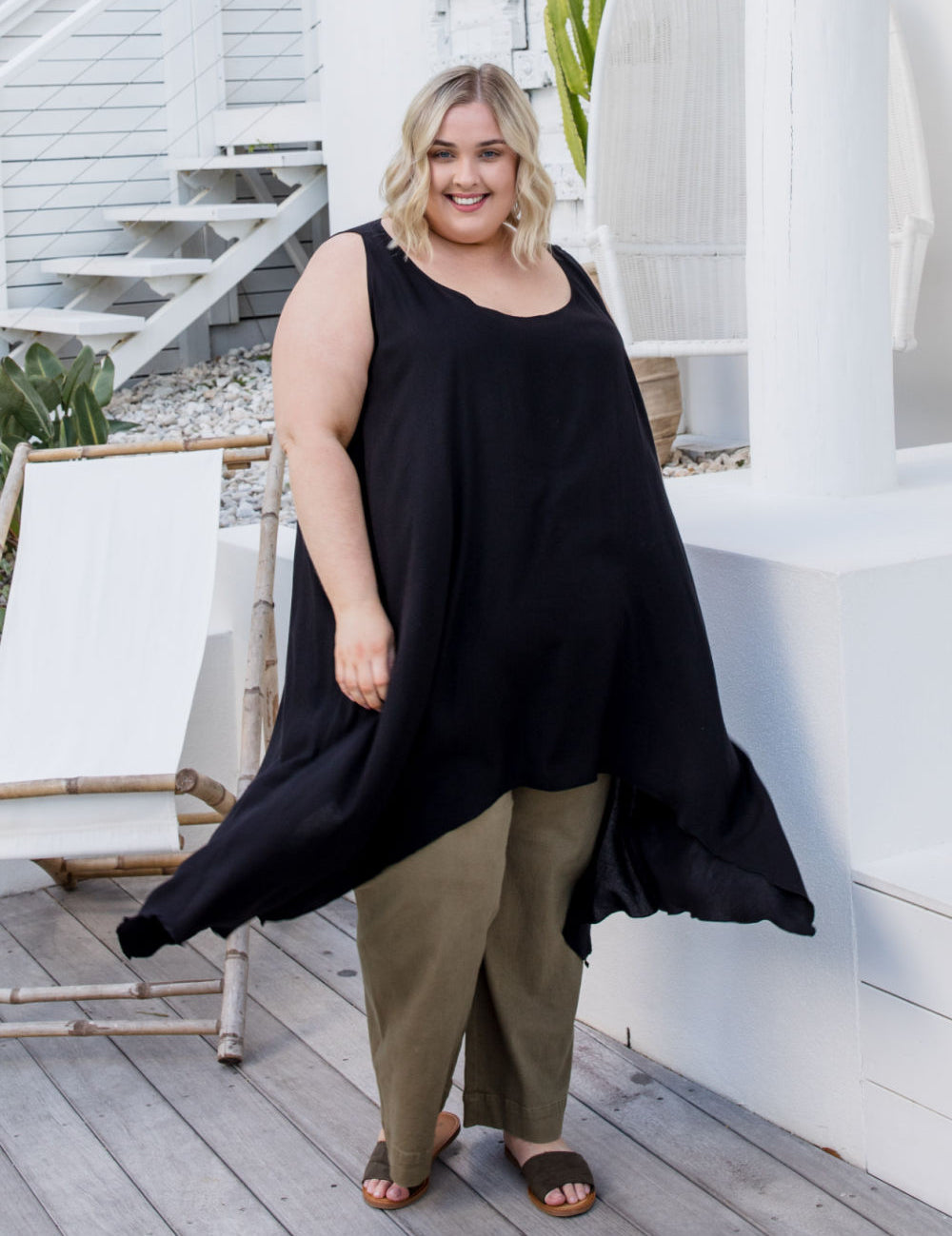 ladies-long-plus-size-summer-top-black