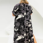ladies-long-summer-dress-black-off-white-italian-resort-style-design-size-20