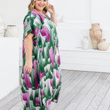    ladies-long-summer-kaftan-dress-emerald-pink-cream-design