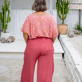Relaxed Wide Leg Pants – Salmon