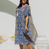 Lady wearing a Limoncello inspired resort wear in Italian setting
