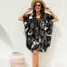 ladies-short-kaftan-summer-dress-black-cream-print