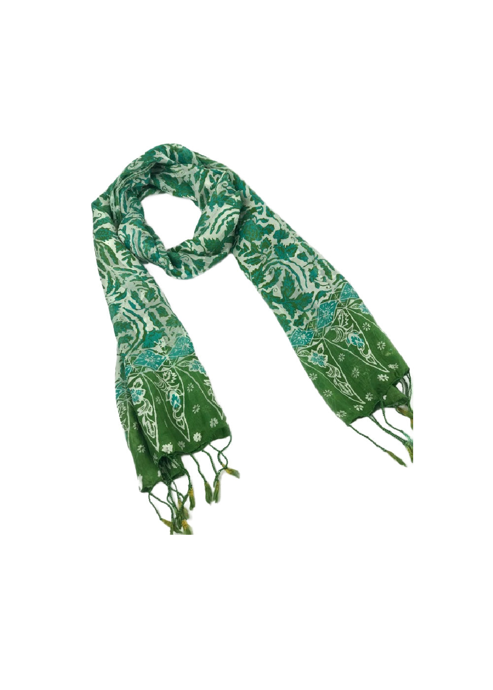 ladies-silk-scarf-floral-green