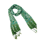 ladies-silk-scarf-floral-green