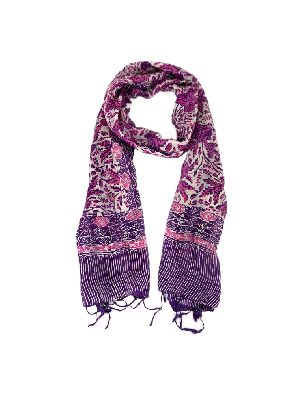 ladies-silk-scarf-purple-floral-design