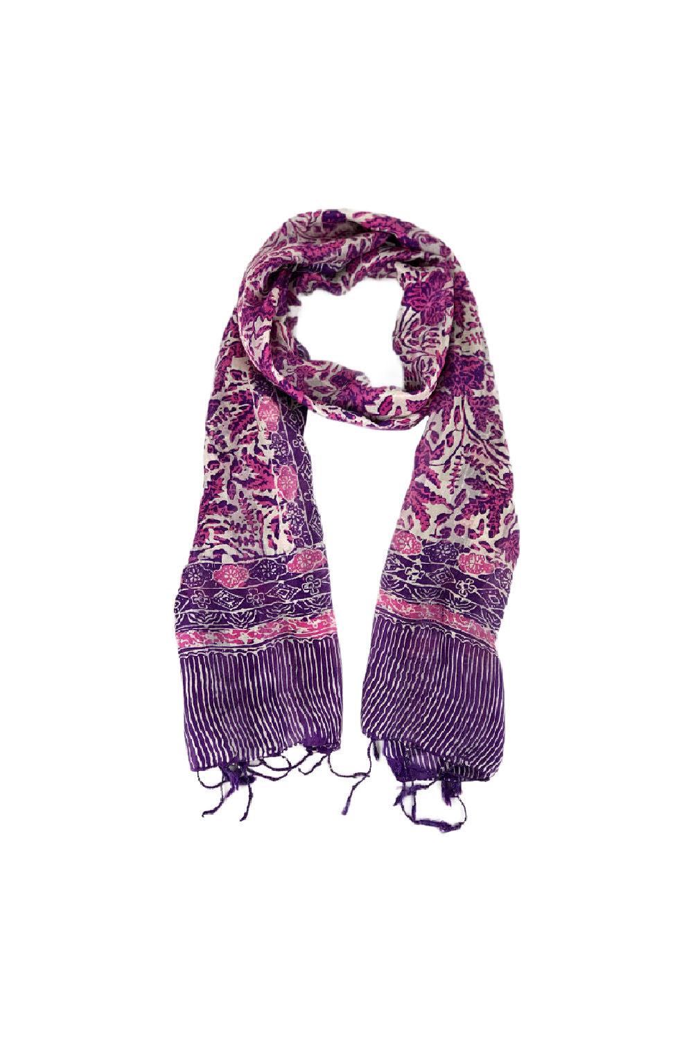 ladies-silk-scarf-purple-floral-design