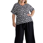 ladies-summer-blouse-top-black-white-geo-print-design-outfit-set-tpb