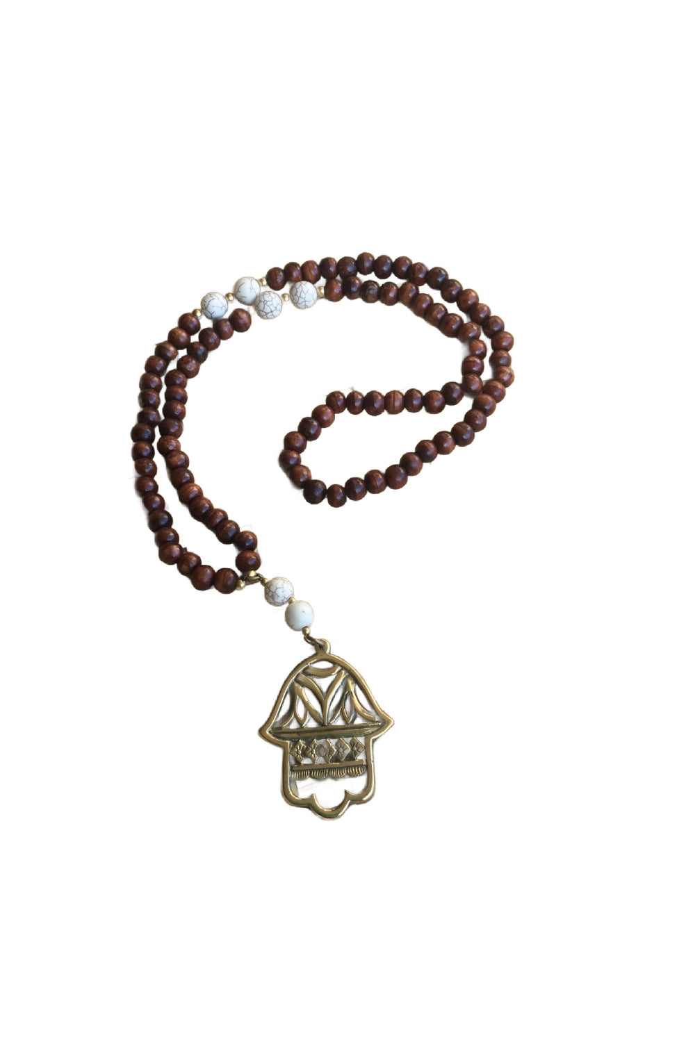 long-Necklace-pendant-Fatima-Hand-brown-beads