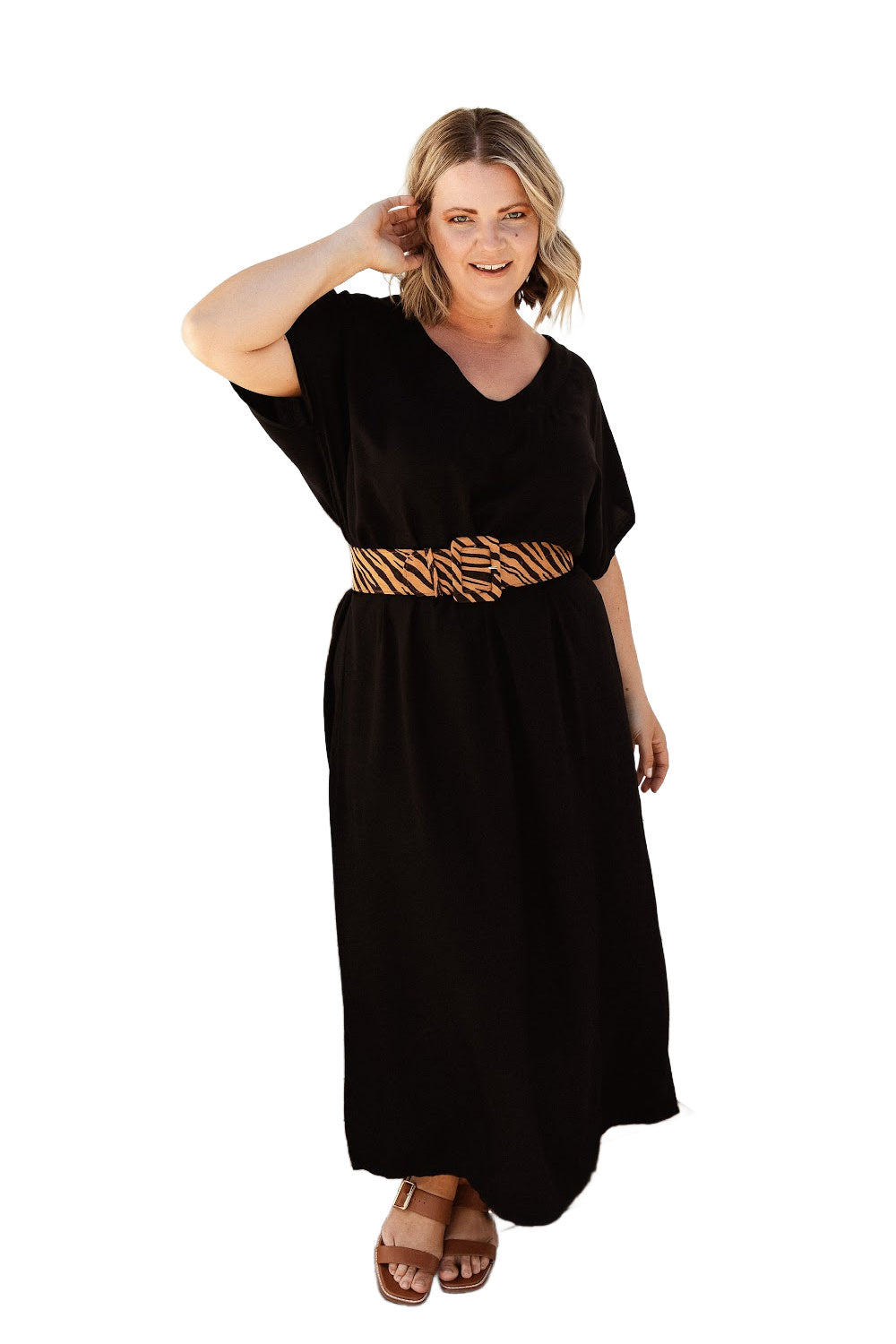 long-kaftan-dress-plus-size-black-HolleyDay-resortwear