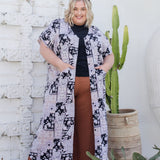 Kimono Duster - Floral Mandala