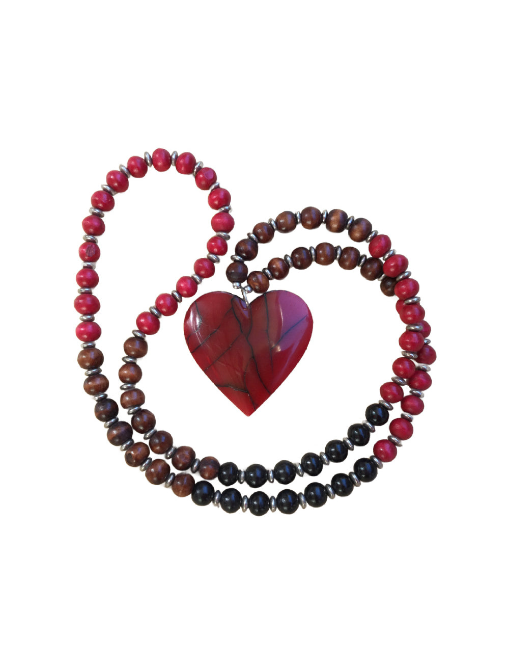 long-necklace-wood-beads-resin-heart-red-black-brown