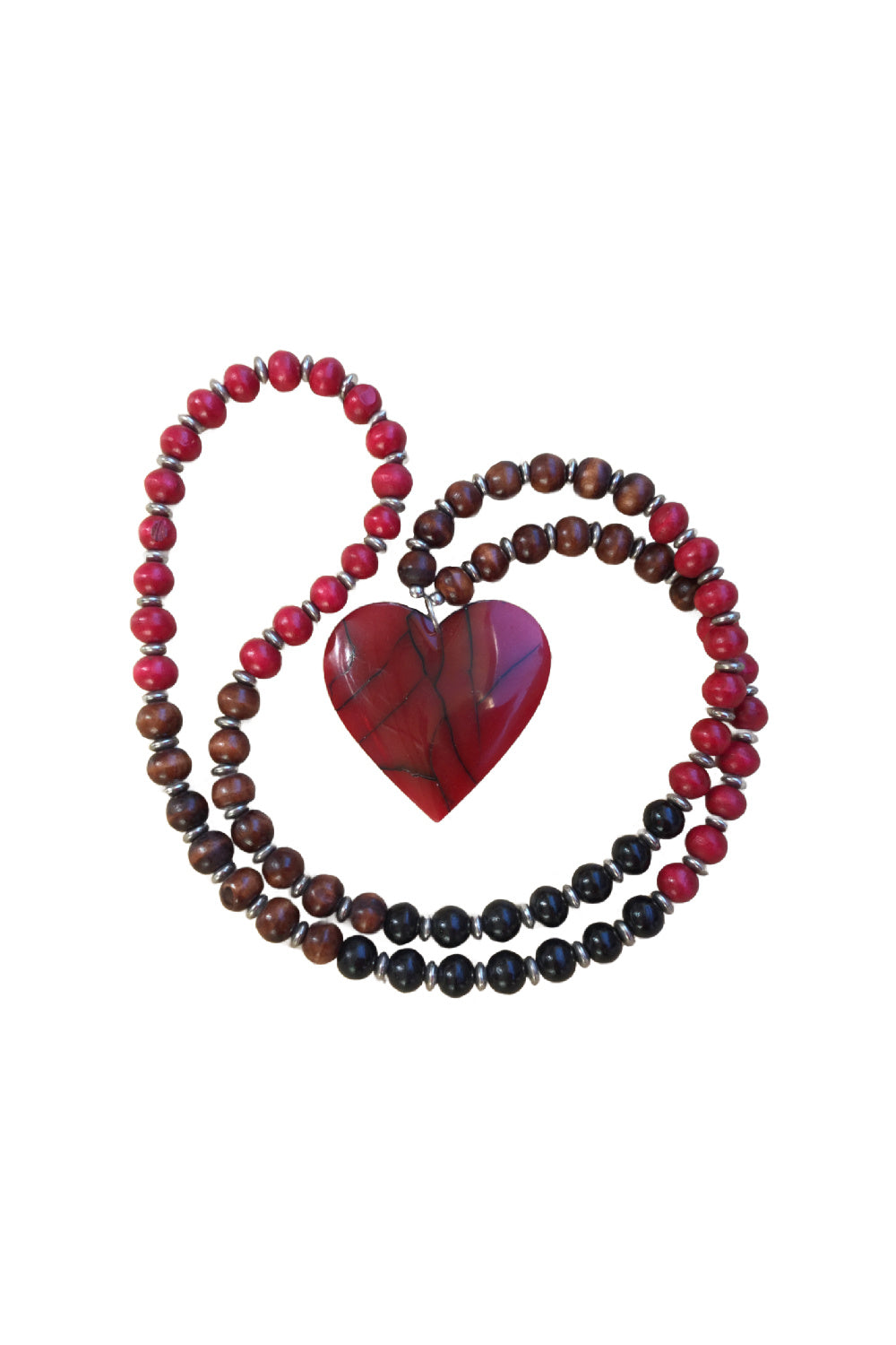 long-necklace-wood-beads-resin-heart-red-black-brown