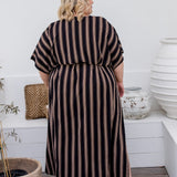    long-summer-dress-plus-size-black-neutral-cream-stripe-print-design