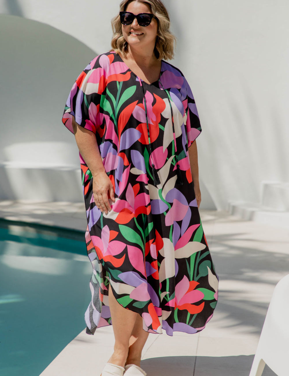 long-summer-kaftan-style-dress-florals-black-red-pink-mauve