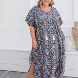 maxi-kaftan-dress-blue-latte-off-white-floral-design