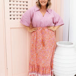    maxi-skirt-pink-peach-floral-print-tiered