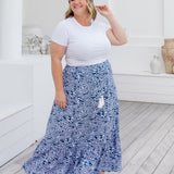 maxi-skirt-tiered-layer-blue-white-swirl-print