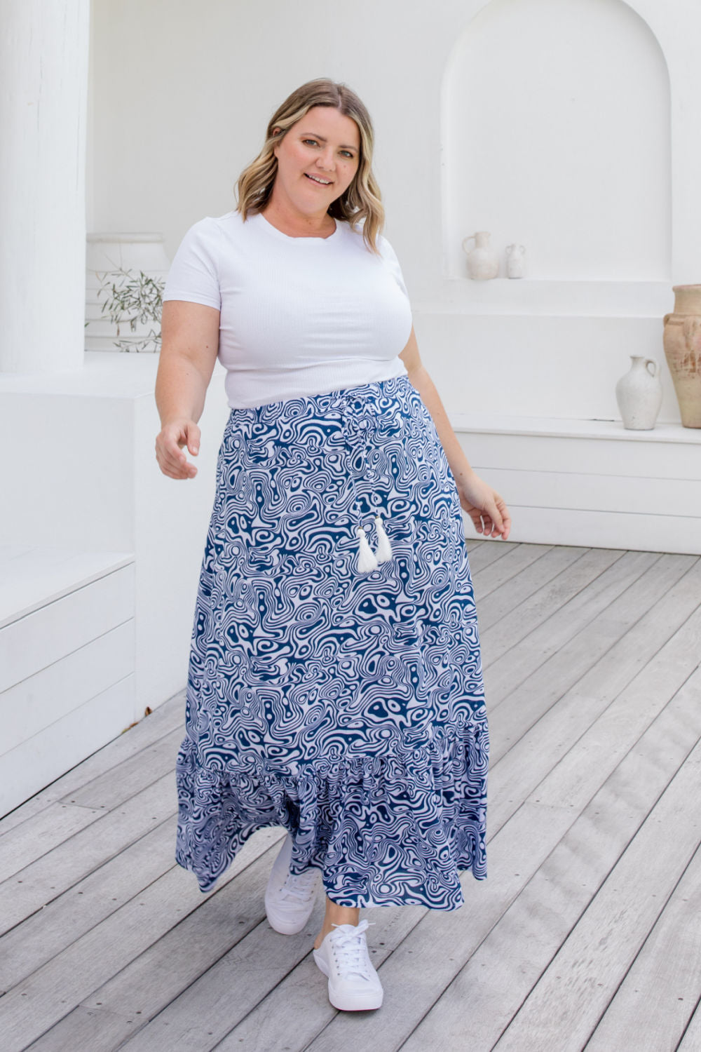 maxi-summer-skirt-blue-white-swirl-print-HolleyDay-casual-wear