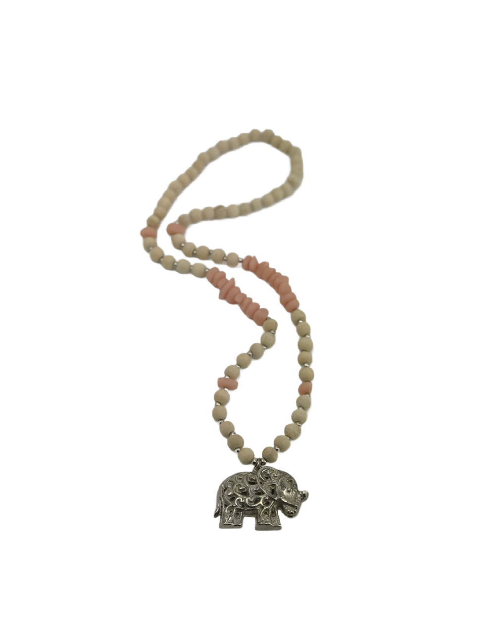 necklace-elephant-pendant-peach-beads-wood-beads