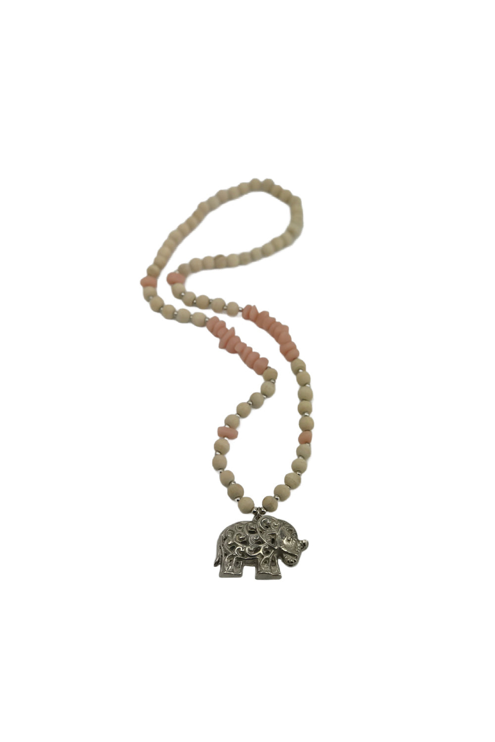 necklace-elephant-pendant-peach-beads-wood-beads