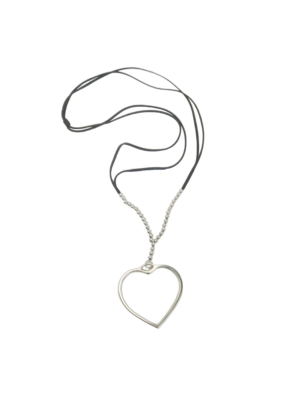 pendant-necklace-silver-heart-black-seude-strand