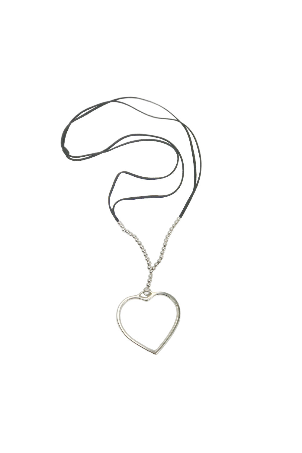 pendant-necklace-silver-heart-black-seude-strand