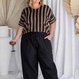 plus-size-blouse-top-black-stripe