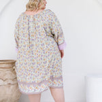    plus-size-ladies-short-kaftan-dress-mauve-floral-lace-trim