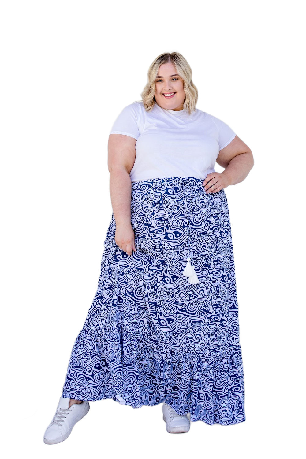 plus-size-long-skirt-summer-blue-white-swirl-print-HolleyDay-resortwear
