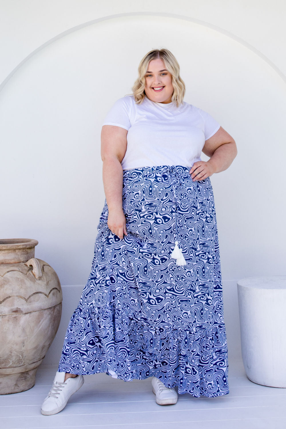 plus-size-long-skirt-summer-blue-white-swirl-print