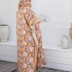     plus-size-long-summer-kaftan-dress-peach-brown-floral-border