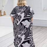    plus-size-maxi-kaftan-dress-black-white-leaf-design