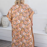    plus-size-maxi-kaftan-dress-resort-style-peach-earth-tones-floral-border-design