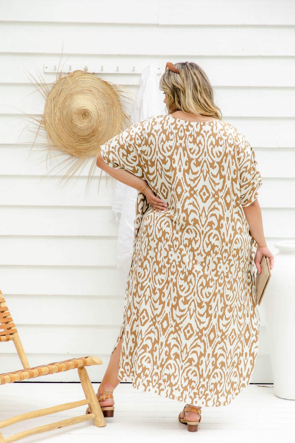 plus-size-maxi-summer-kaftan-dress-caramel-cream-print-resort-wear