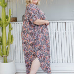    plus-size-maxi-summer-kaftan-peach-pink-grey-floral-on-black