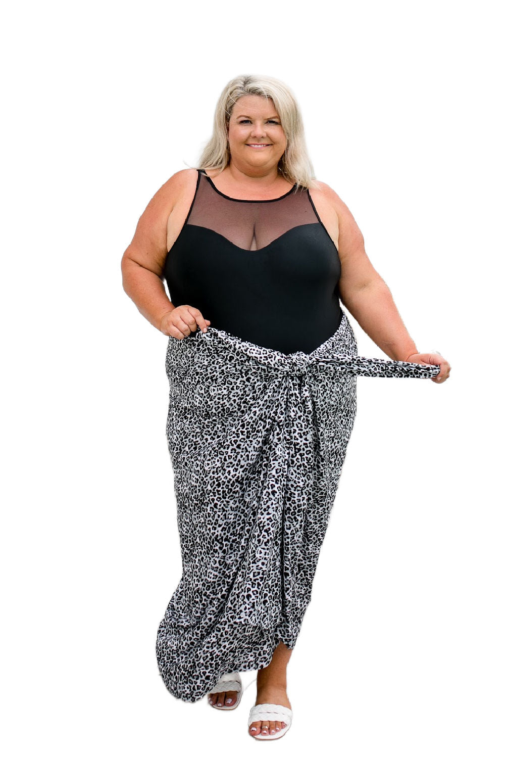 plus-size-sarong-leopard-print-black-white-grey-HolleyDay-resortwear