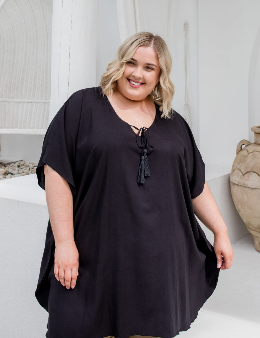 plus-size-summer-kaftan-top-black