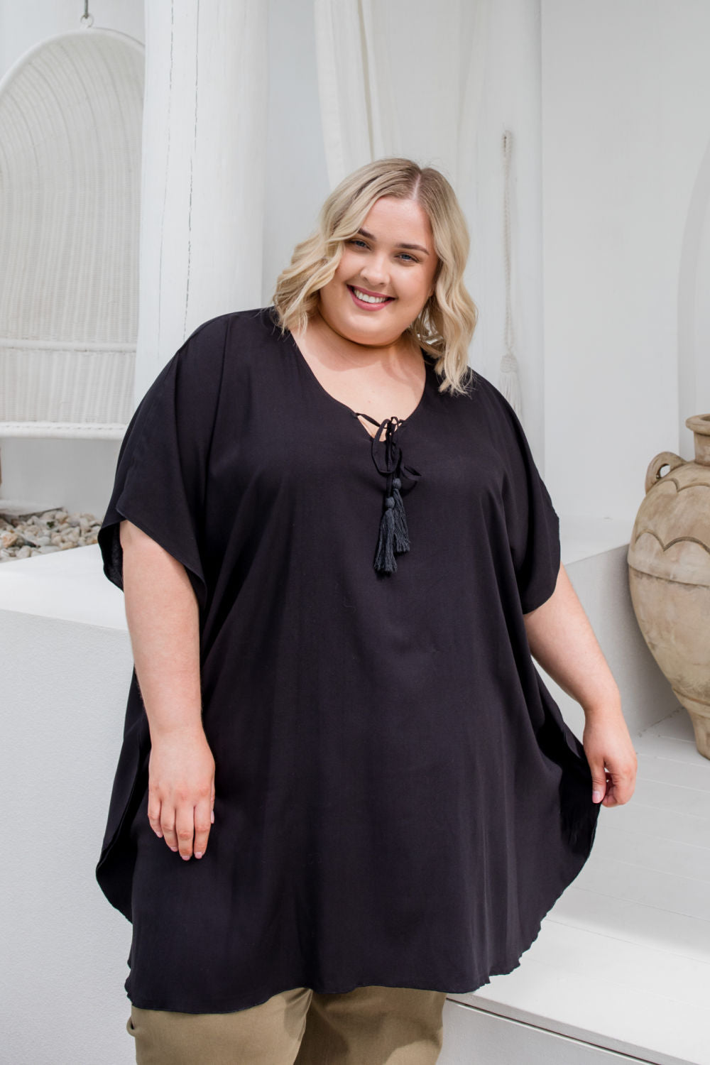 plus-size-summer-kaftan-top-black