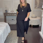 Ladies-outfit-set-Black-Palazzo-pants-with-matching-black-summer-top