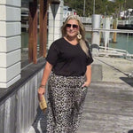 Outfit-set-ladies-black-top-wide-leg-leopard-pants