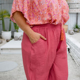 Relaxed Wide Leg Pants – Salmon