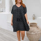short-kaftan-summer-dress-black-white-geo-print-design