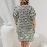 short-summer-dress-resort-style-green-black-bone-geometric-print