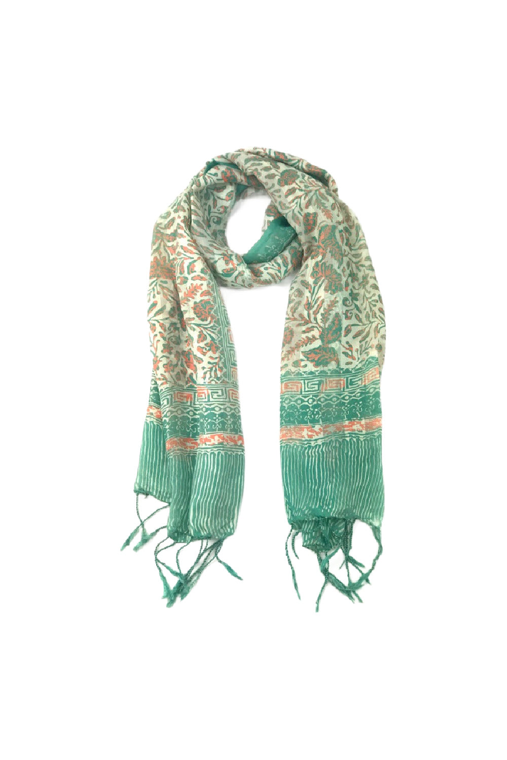 silk-scarf-floral-aztec-design-jade-green-peach